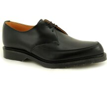 Solovair NPS Shoes Made in England 3 Loch Black Pointed Shoe