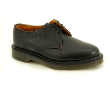 Solovair NPS Shoes Made in England 3 Eye Black Grain Shoe