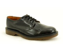 Solovair NPS Shoes Made in England 4 Loch Black Patent Shoe