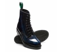 Solovair NPS Shoes Made in England 8 Loch Navy Blue Rub...